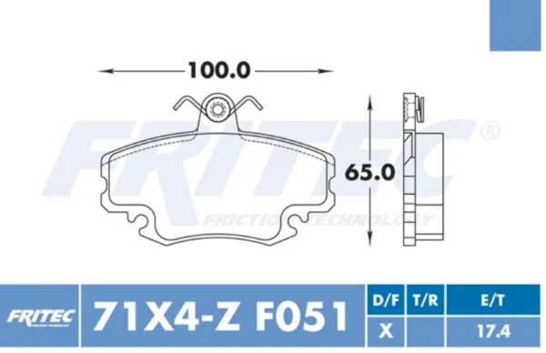 Balata Delantera FRITEC FRITAXI