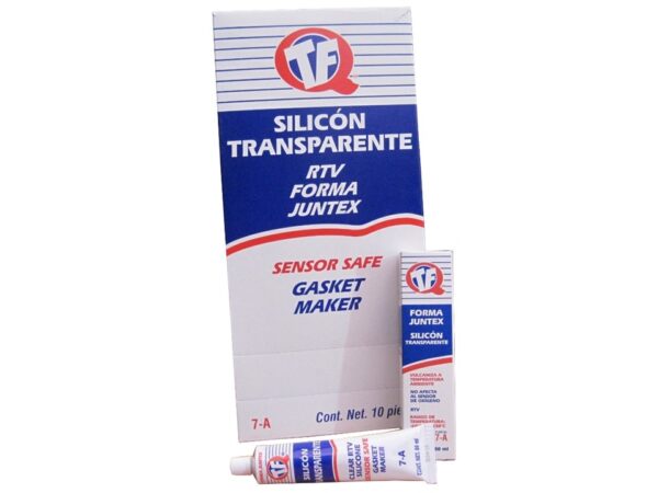 Silicón Junta Transparente Tubo 80ml (75g) Exhibidor 10 Piezas