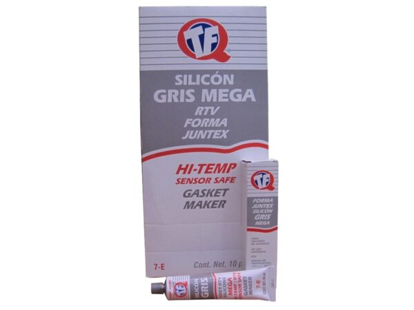 Silicon Junta Gris Tubo 80ml (75g) Exhibidor 10 Piezas